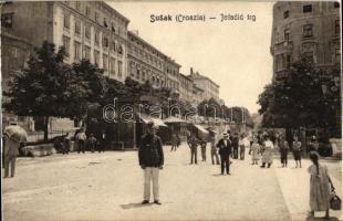 Susak, Jelacic trg / square, soldier of the Austro-Hungarian Army, liqour store