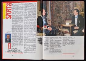 Sport 1993. Bp., 1994, Magyar Olimpiai Bizottság. Kiadói modern keménykötésben. Számos egészoldalas ...