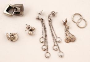 Ezüst fülbevaló tétel, Ag., bruttó: 16,1gr., nagyrészt jelzettek, 6db / Silver earring items, Ag, gr...