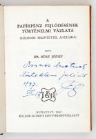 Büky József: A papírpénz fejlődésének történelmi vázlata
(Különös tekintettel Angliára)Bp., 1947. K...