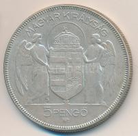 1930. 5P Ag "Horthy jobbra" T:3,2-
Adamo P8