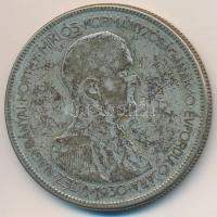 1930. 5P Ag "Horthy jobbra" T:3 patina Adamo P8