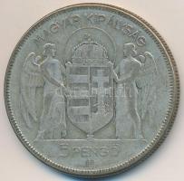 1930. 5P Ag "Horthy jobbra" T:3 patina
Adamo P8