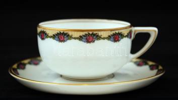 Rosenthal mokkás csésze (6db), matricás, jelzett, hibátlan