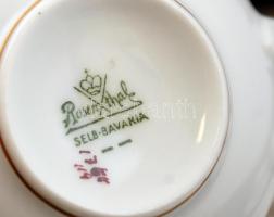 Rosenthal mokkás csésze (6db), matricás, jelzett, hibátlan