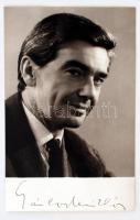 Gábor Miklós(1919-1998) magyar színművész fotója, nyomtatott aláírásával, 14x9 cm