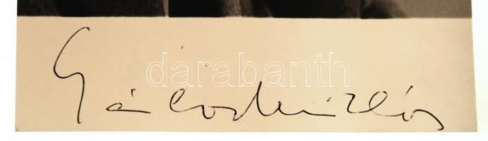 Gábor Miklós(1919-1998) magyar színművész fotója, nyomtatott aláírásával, 14x9 cm