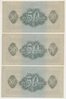 1944. 50P "A Vöröshadsereg Parancsnoksága" (3x) sorszámkövetők T:I-,II