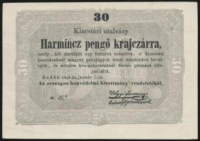 1849. 30kr "Kossuth bankó" T:II-