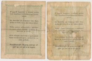 1848. 2Ft "Kossuth bankó" (2x) T:III-