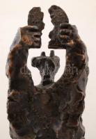 Kerényi Jenő (1908-1975): Mózes. 1972. Öntött, patinázott bronz, művész példány,  jelzett, m:48 cm