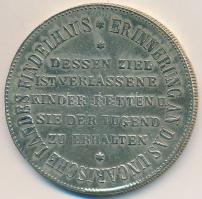 1869. "Az Országos Lelencház alapítására" fém emlékérem német nyelven. "DAS HEIL DER ...