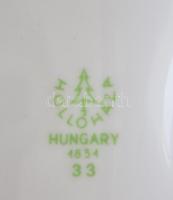 Hollóházi porcelán kutya, kézzel festett, jelzett, hibátlan, 20x11 cm