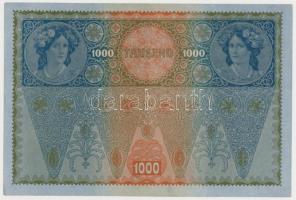 1902. 1000K mindkét oldal német, hátlap rajz, "DEUTSCHÖSTERREICH" felülbélyegzéssel T:II- ...