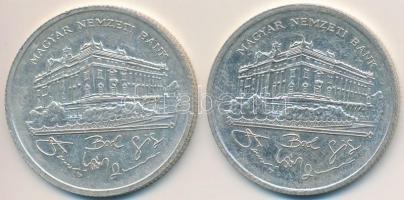 1992. 200Ft Ag "MNB" (2x) T:2,2-