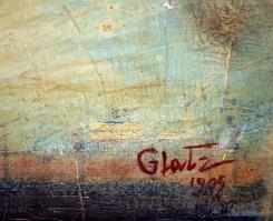 Glatz jelzéssel: Mosolygó lány. Olaj, vászon, 60×50 cm