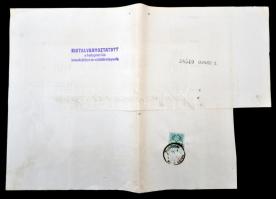 Budapest 1876. "A Központi Ipartársulati Hitelintézet" részvénye 100Ft-ról szelvényekkel, ...