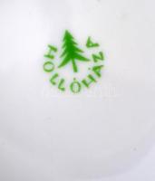 2 db Hollóházi és 1 db Alföldi porcelán korsó, matricás, hibátlan, jelzett, m: 14 és 17 cm