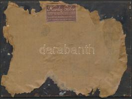 Németh György (1888-1962): Faluszéle, lovas kocsival. Olaj, falemez, jelzett,  12,5×17,5 cm