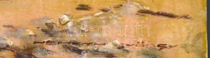 Németh György (1888-1962): Jó gazda. Olaj, falemez, jelzett,  12,5×17,5 cm