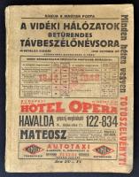 1948 A vidéki hálózat betűrendes távbeszélő névsora, pp.:63, 29x20cm