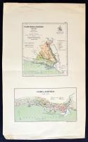 1889 Fiume és Fiume megye térképe Gönczy Pál. Posner Lajos kiadása.27x43 cm kis szakadásokkal