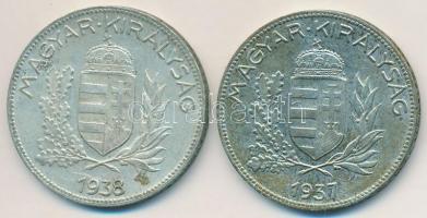 1937-1938. 1P Ag (2x) T:2 patina
