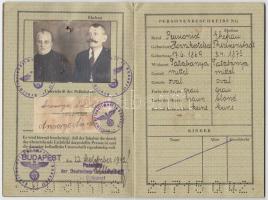1942 Deutsches Reich reisepass, Német Birodalmi útlevél, pp.:32, 16x11cm