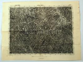 1914 Kapnik-Bánya térkép, K. u.K. Militargeographisches, hajtogatva, 46x62cm