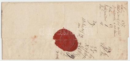 1858 Székely Mózes (1805-1862) unitárius püspök helyettes levele Désfalvára, viaszpecséttel, 37x22cm