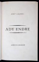 Ady Lajos: Ady Endre. Bp., 1923, Amicus. 245 p. 6 t.  Korabeli félvászon-kötésben. Festett előzéklapokkal.