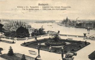 Budapest I. Várkert, kilátás Margit-szigetre és az Országházra