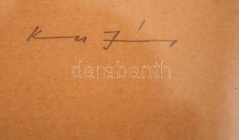 Kass János (1927-2010): 12 db mű. Különféle sokszorosított technika, papír, jelzett, üvegezett keret...