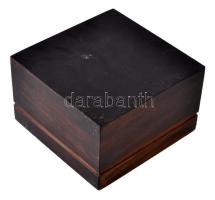 1985 réz kobak,  "Aranysapka Hajtósampion", eredeti fa dobozában, 10×8 cm, m:6 cm