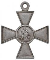 Orosz Birodalom ~1914-1916. "Szent György-kereszt IV. osztály" jelzetlen Ag kitüntetés mellszalag nélkül (10,88g/34x34mm) T:2 Russian Empire ~1914-1916. "Cross of Saint George 4th class" unmarked Ag decoration without ribbon (10,88g/34x34mm) C:XF