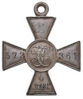 Orosz Birodalom ~1914-1916. "Szent György-kereszt IV. osztály" jelzetlen Ag kitüntetés mel...