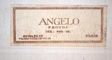 Gerőffy Elisabeth táncosnő művészi fotója, Színezett, jelzett Angelo fotó 20x26 cm