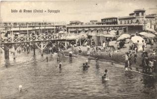 Ostia, Lido di Roma, Spiaggia / beach, bathing people, pier