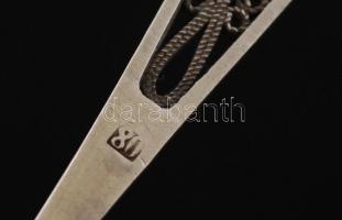 Ezüst(Ag) evőeszközök, 3 db, jelzettek, h: 14-15 cm, nettó: 66,4 g