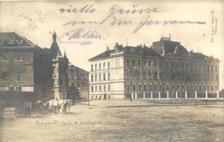 Temesvár, Timisoara; Belvárosi Hadapród iskola, Uhrmann Henrik felvétele / military school, photo