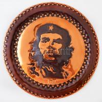 Kubai réz tál, rajta Che Guevara képével, d: 31 cm