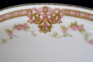 cca 1900 Hiányos étkészlet, matricás jelzett (Kossuth), kopott, összesen:15 db