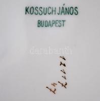 cca 1900 Hiányos étkészlet, matricás jelzett (Kossuth), kopott, összesen:15 db