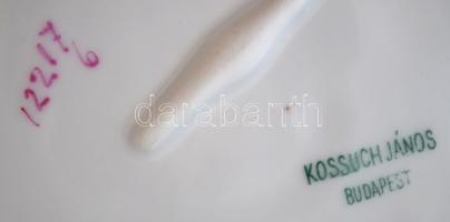 cca 1900 Hiányos étkészlet, matricás jelzett (Kossuth), kopott, összesen:15 db