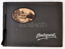 cca 1925 Budapest 16 nagyméretű, érdekes képet tartalmazó dekoratív album. 34x24 cm