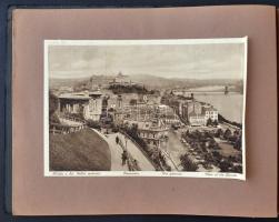 cca 1925 Budapest 16 nagyméretű, érdekes képet tartalmazó dekoratív album. 34x24 cm