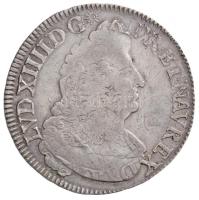 Franciaország 1693A 1 Ecu Ag "XIV. Lajos" felülvert (26,93g) T:2- France 1693A 1 Ecu Ag "Louis XIV" overstruck (26,93g) C:VF