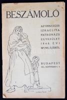 1940 Beszámoló az Izraelita patronász egyesület munkájáról  + Patronázs értesítés c. újság