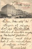 Budapest VII. Petánivts József Hotel Metropole szállodája és kávéháza, villamos, kiadja Czettel és Deutch (EB)