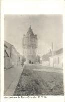 1917 Szörényvár, Turnu Severin; Wasserturm / water tower under construction, photo